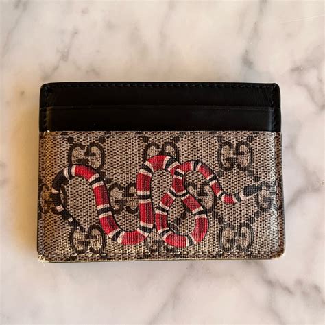 gucci kingsnake supreme card case|gucci kingsnake card holders.